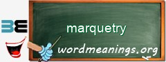 WordMeaning blackboard for marquetry